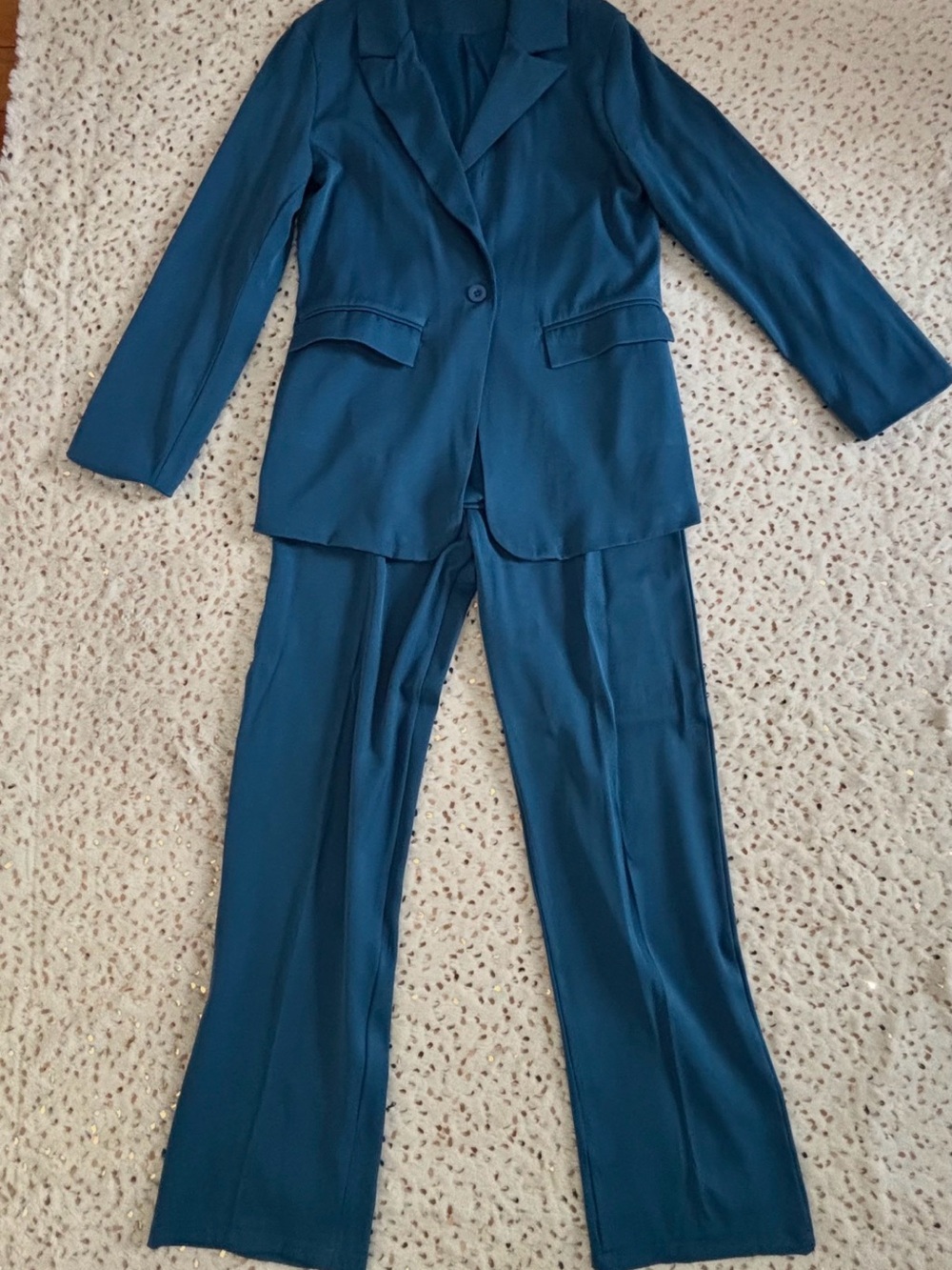 Amazon Teal Women's Pantsuit Jacket & Trousers